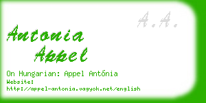 antonia appel business card