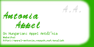 antonia appel business card
